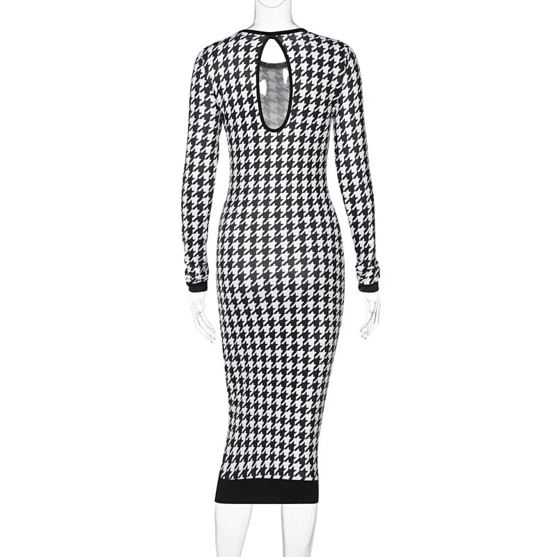 Long Sleeve Club Elegant Slim Dress