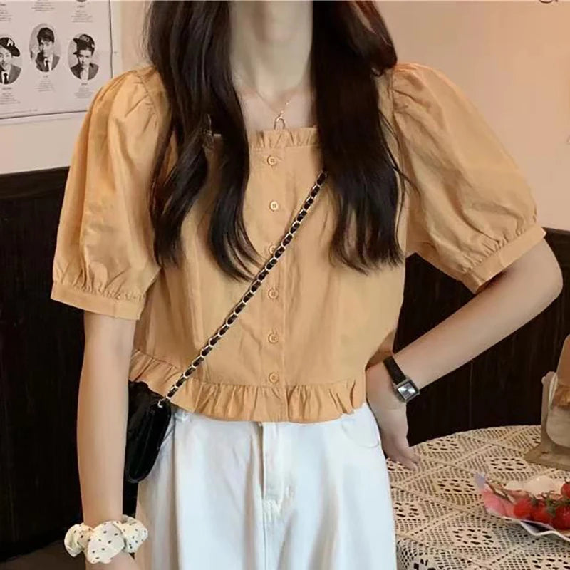 Ruffle Elegant Chiffon Cool Blouse