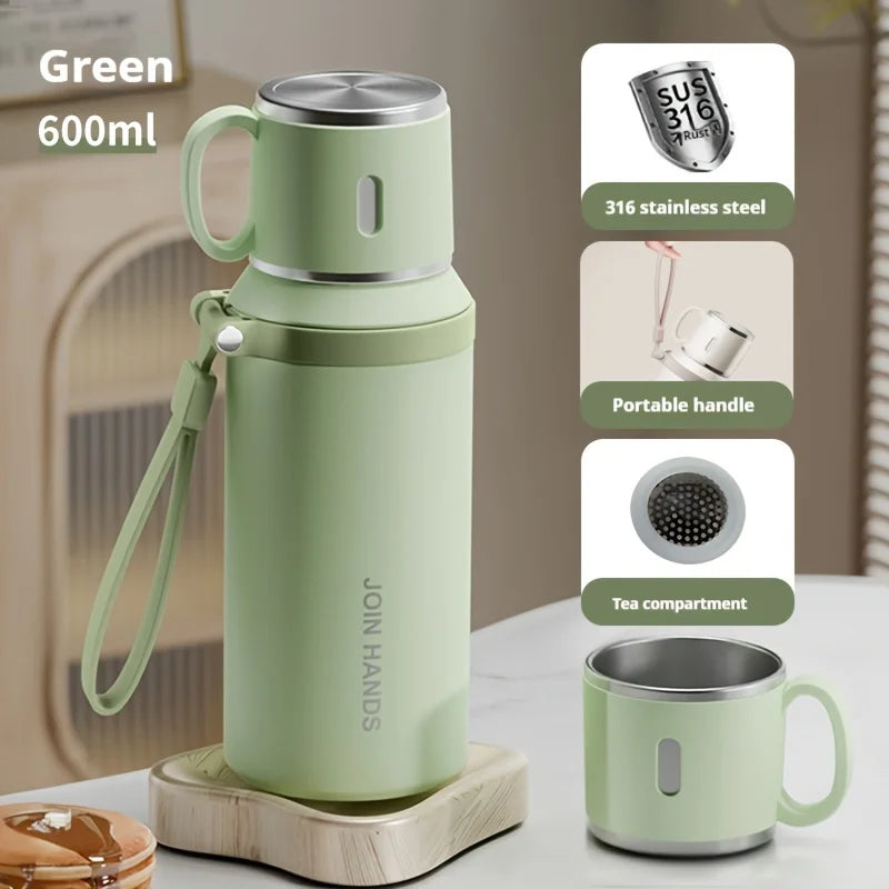 Stainless Steel Insulated Water Bottle with Cup