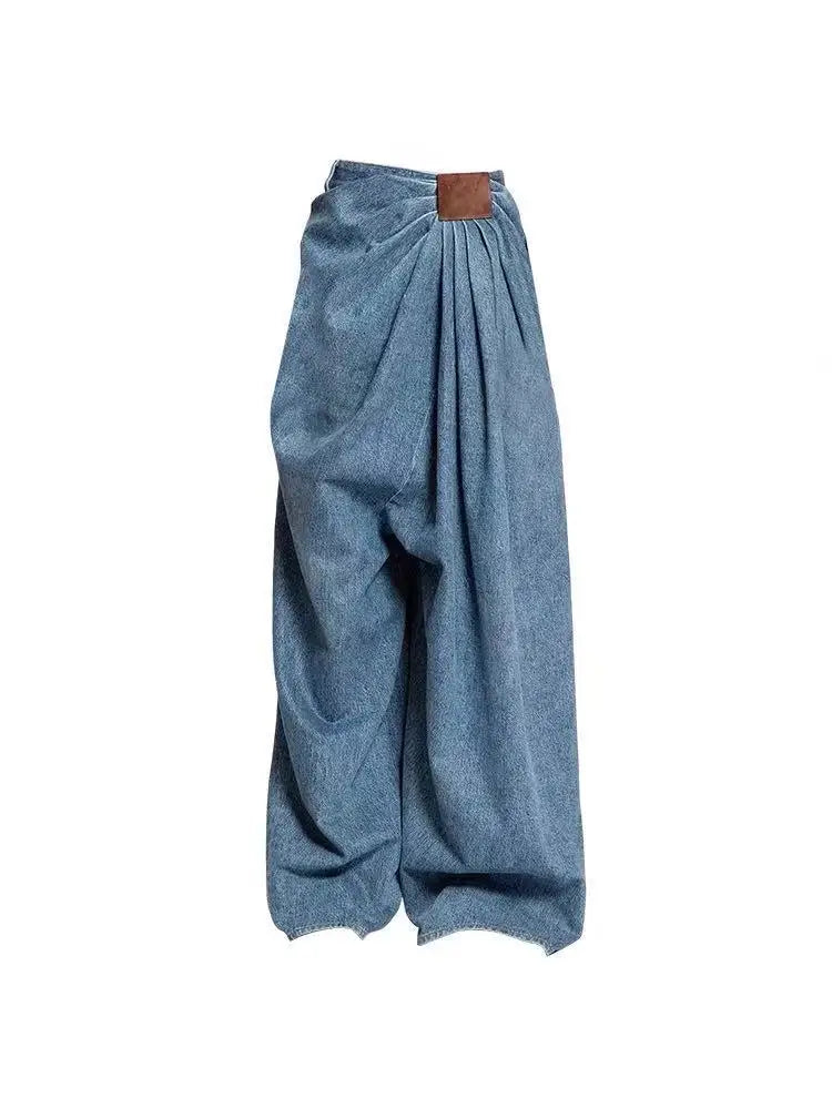 Retro Washed Drape Jean