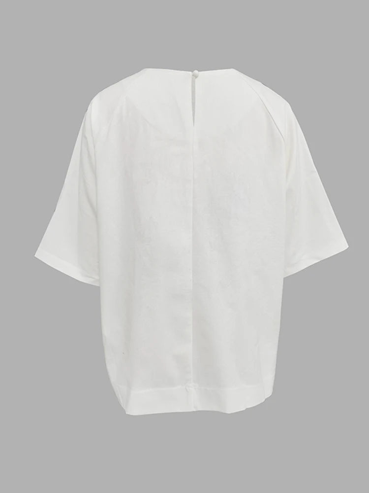 Round-Neck Linen T-Shirt