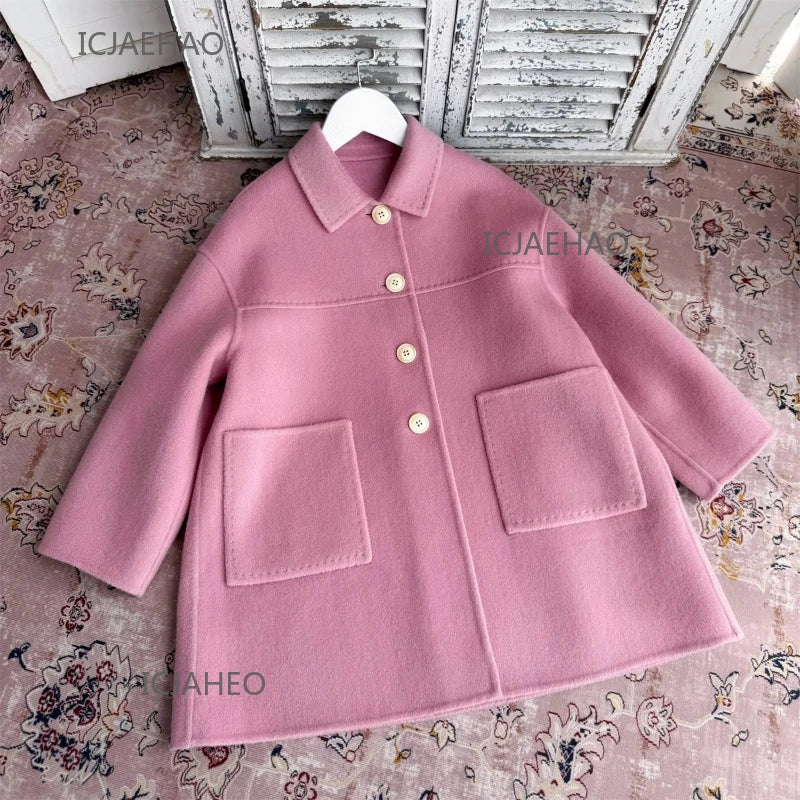 Girl's Peach Pink Coat