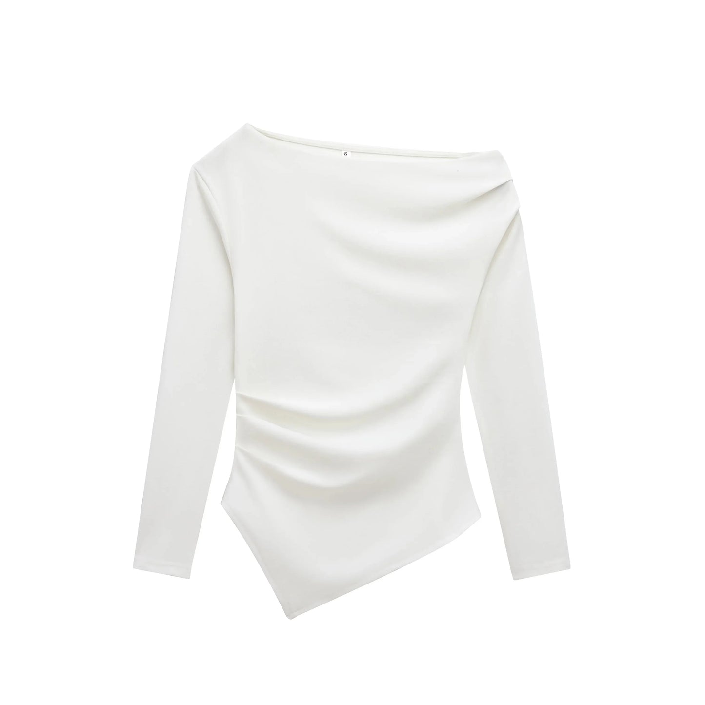 Asymmetrical Solid Long Sleeves Shirt