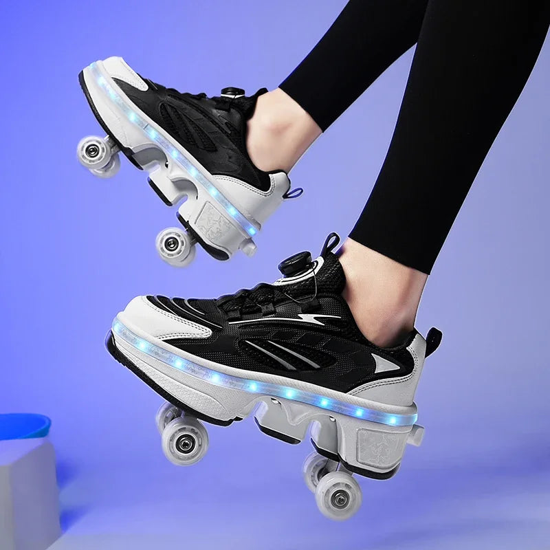Skating Sneakers With Wheels