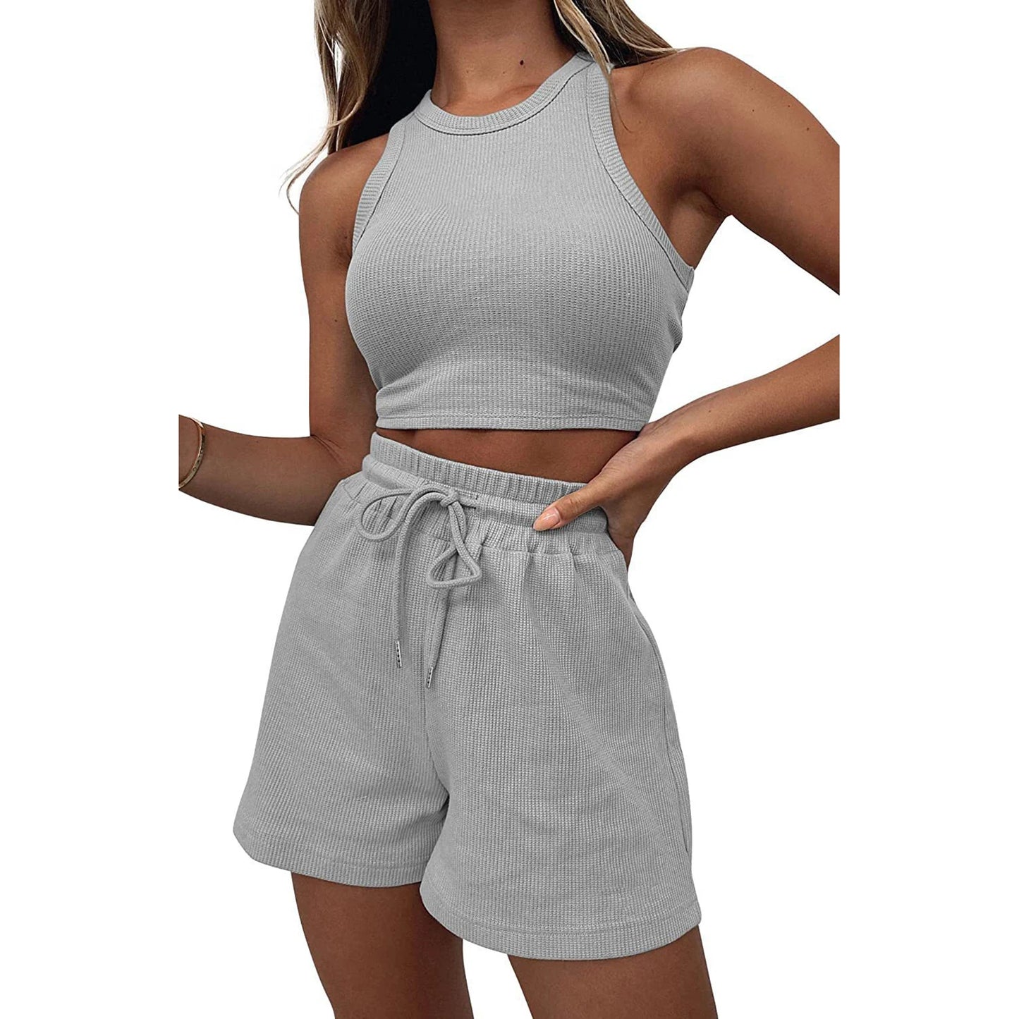 Women’s Two Piece Outfits Sleeveless Set