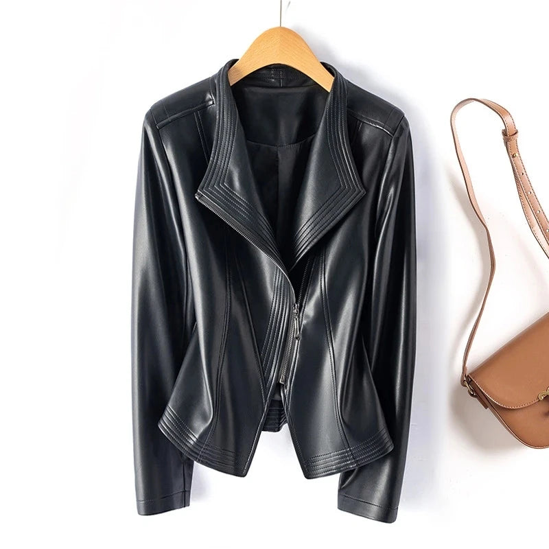 Short Slim Sheepskin Jacket