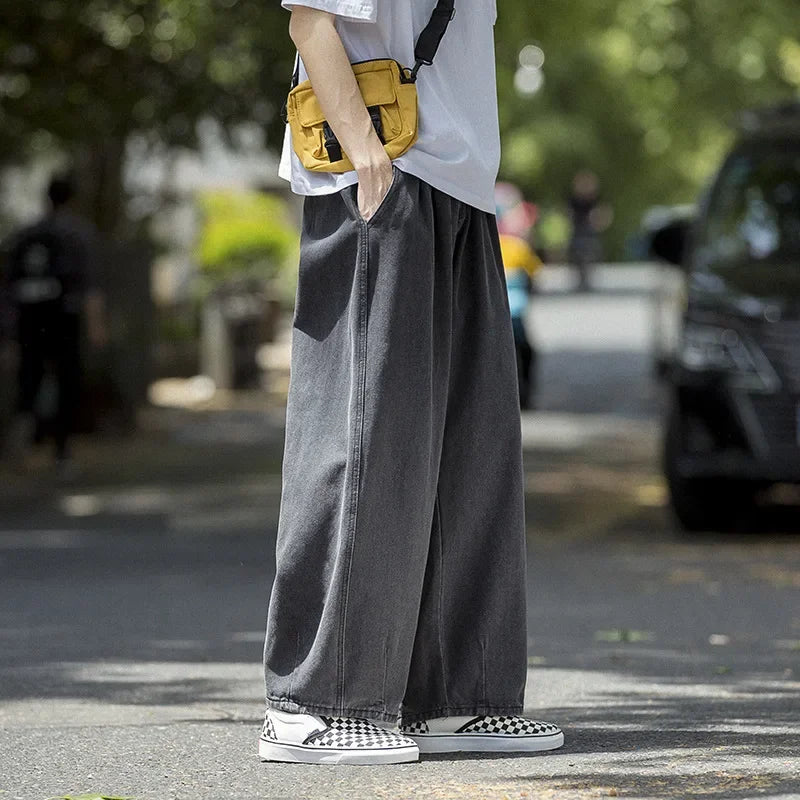 Men'sHip Hop Denim Baggy Cargo Jeans