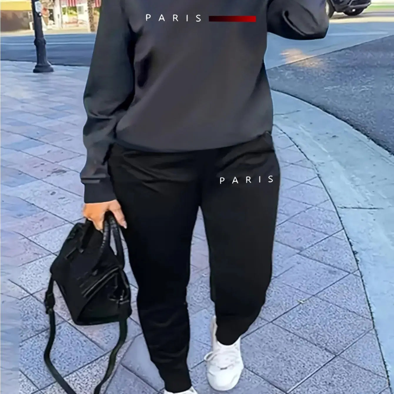 Paris letter Printed Suit