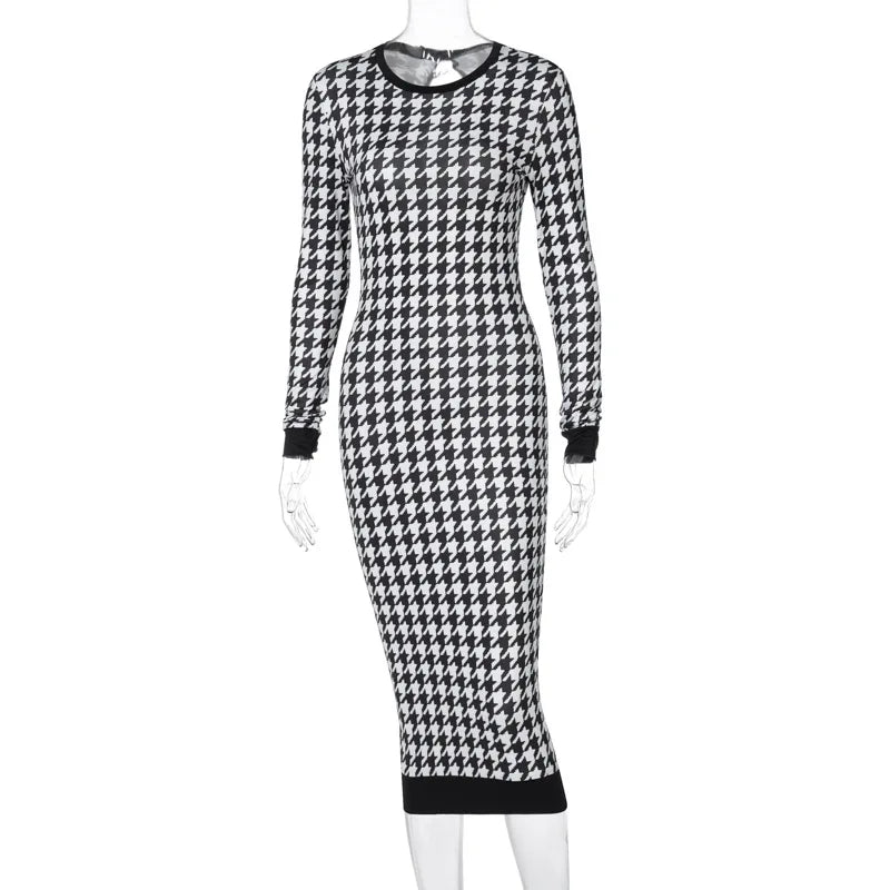 Long Sleeve Club Elegant Slim Dress