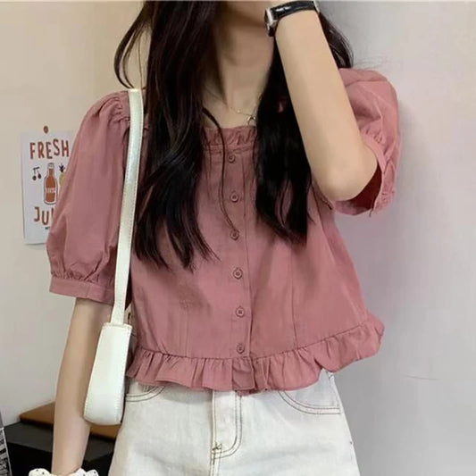 Ruffle Elegant Chiffon Cool Blouse