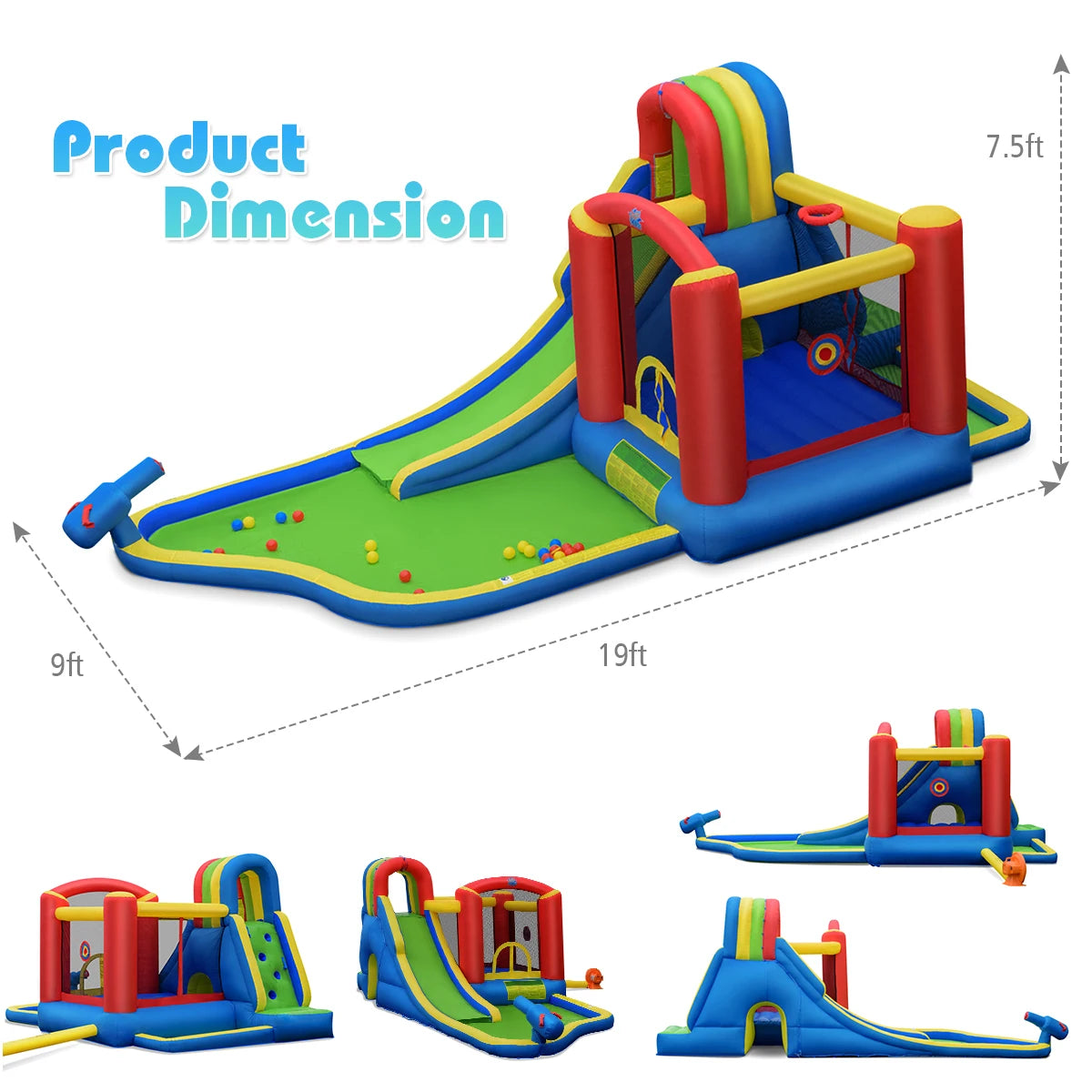 House Slide Climbing Splash Park Pool Jumping Castle - My Store