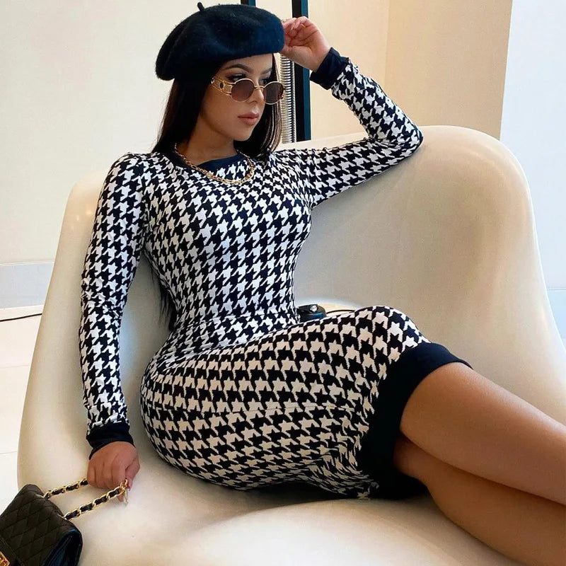 Long Sleeve Club Elegant Slim Dress