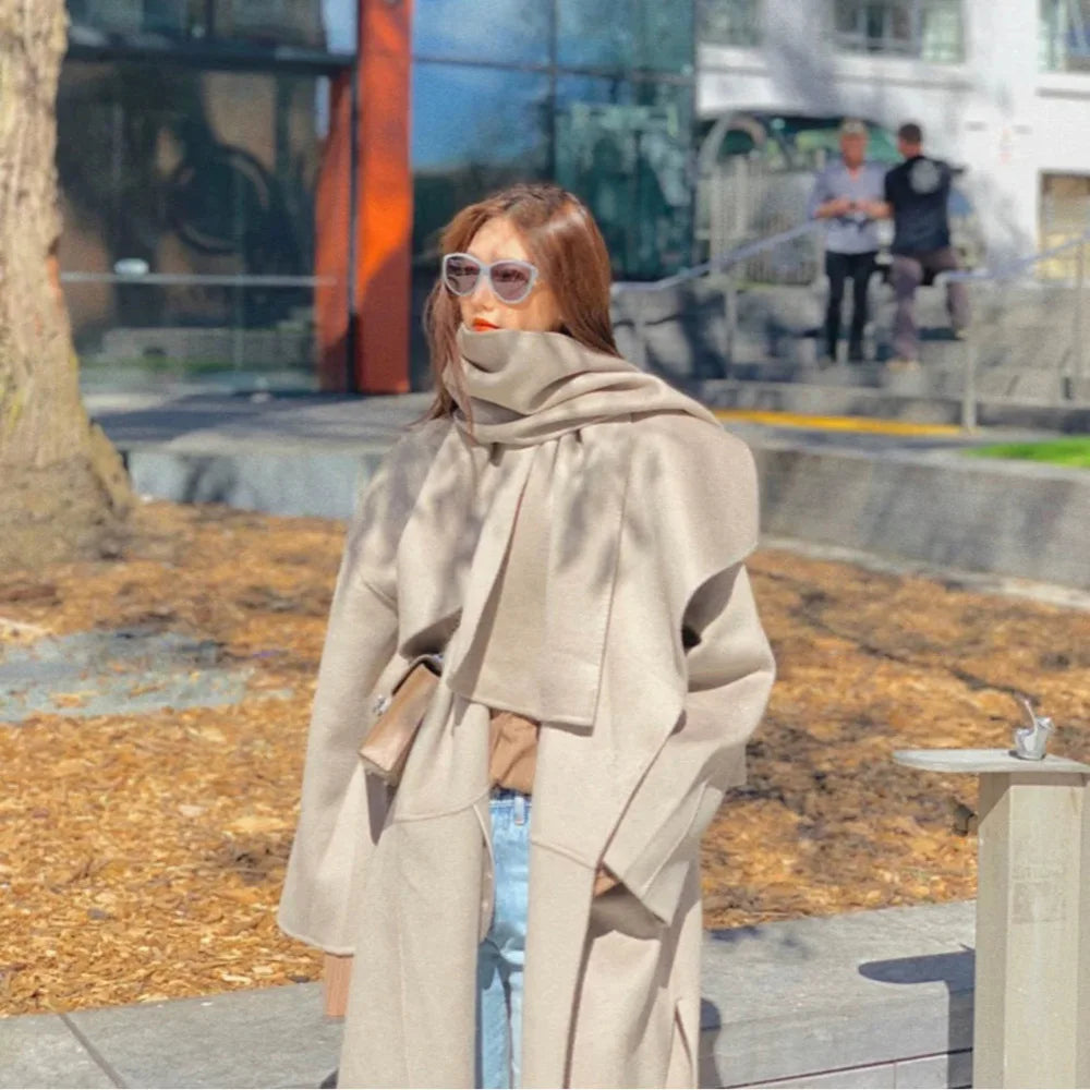 Double-faced Cashmere Contour Long Coat