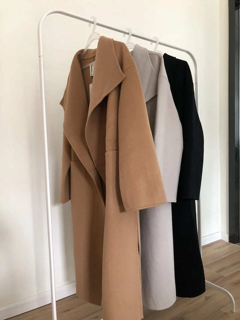 Double-faced Cashmere Contour Long Coat