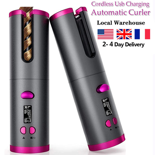 Auto Rotating Ceramic Wand Curling Iron Hair Styling Tools - My Store