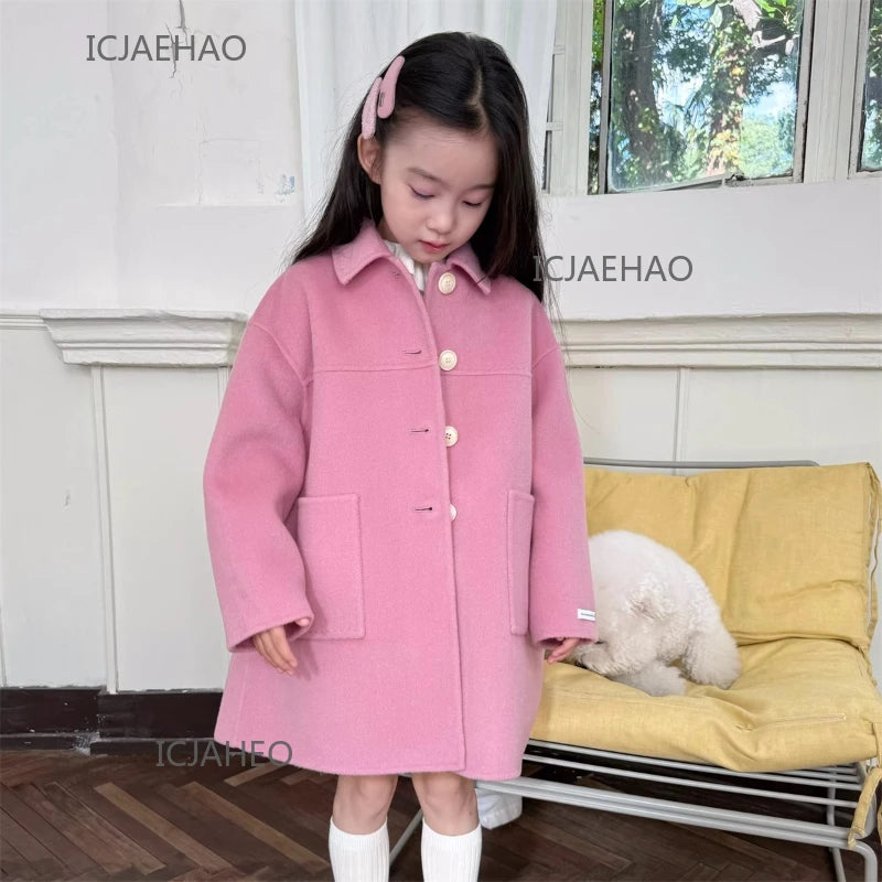 Girl's Peach Pink Coat