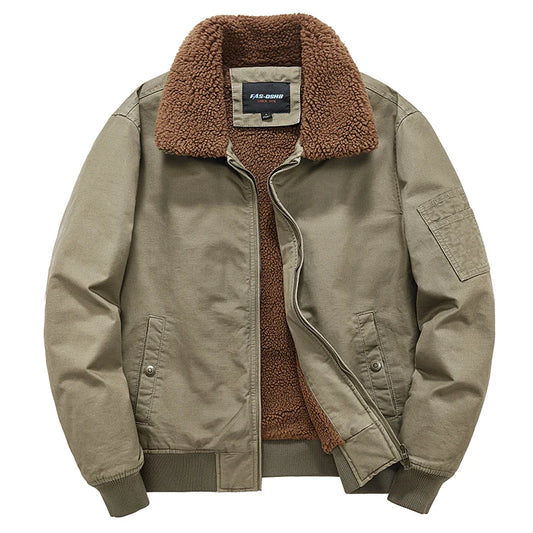 Men's Thick Fleece Cargo Jacket