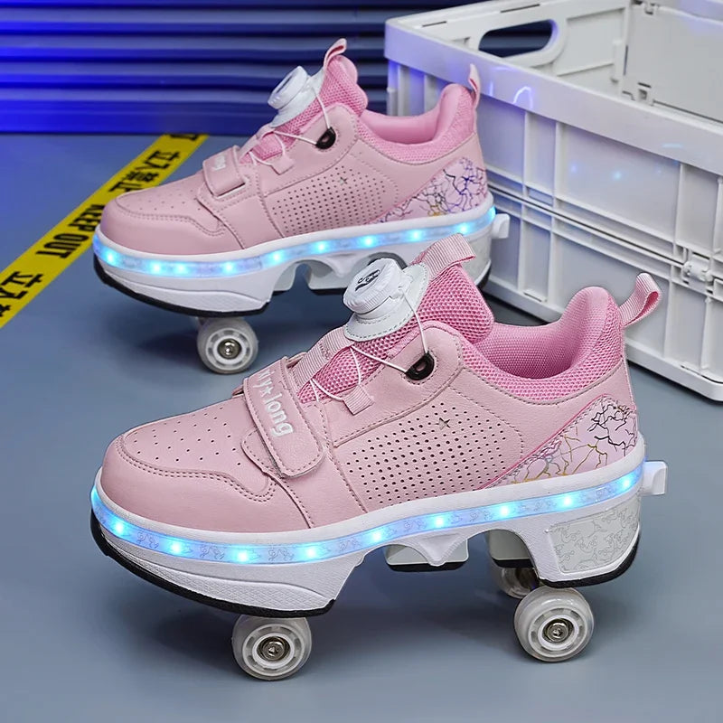 Skating Sneakers With Wheels