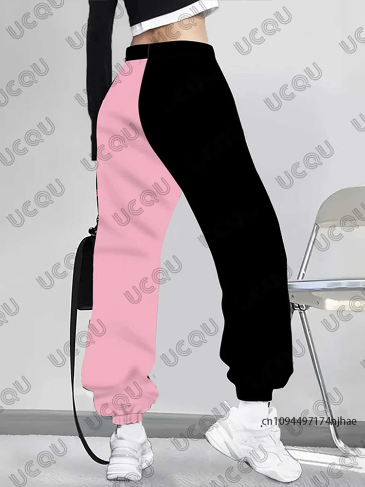 Hello Kitty Print Casual Oversized Couples Long Pants