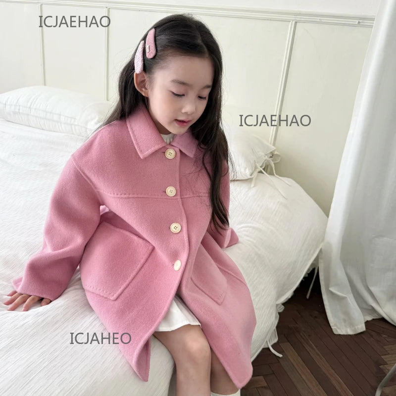 Girl's Peach Pink Coat