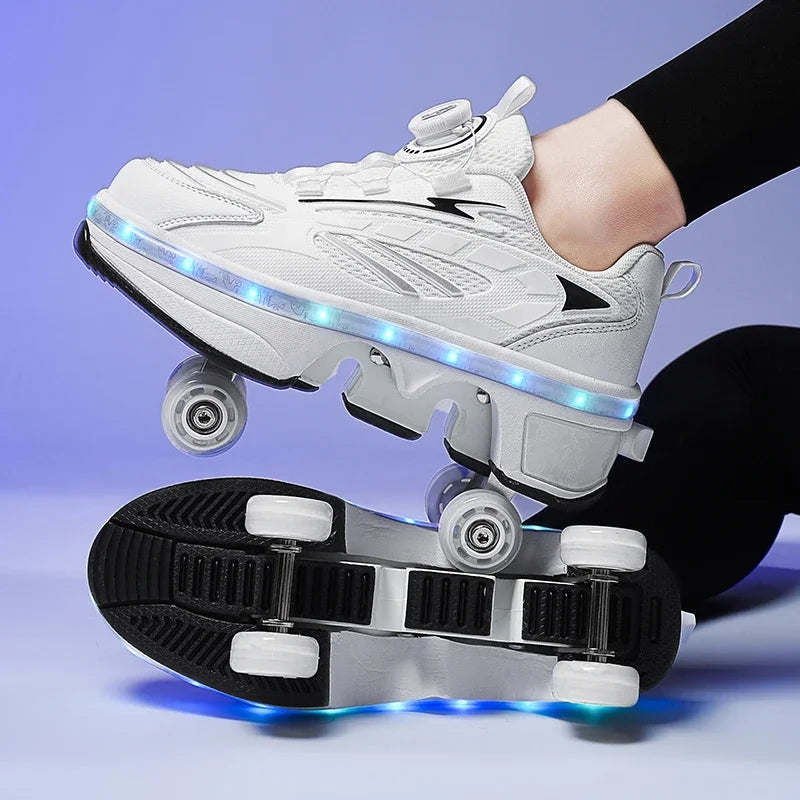 Skating Sneakers With Wheels