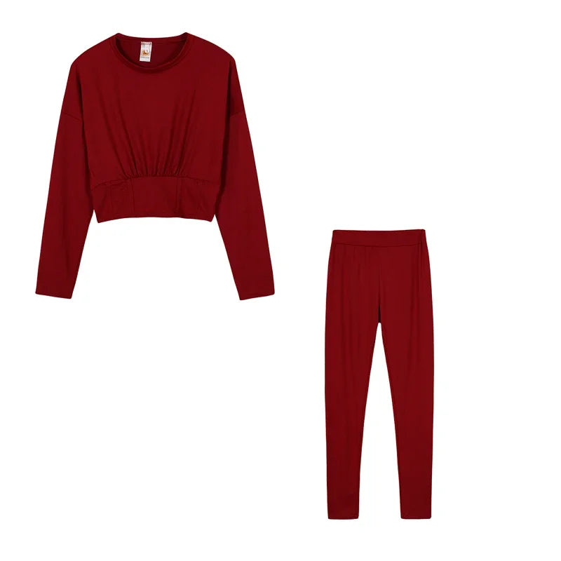 Waist Casual Fitness Two-piece Set