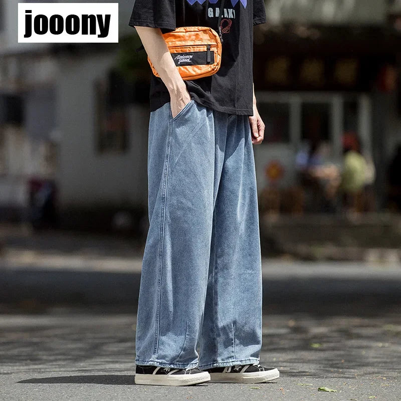 Men'sHip Hop Denim Baggy Cargo Jeans