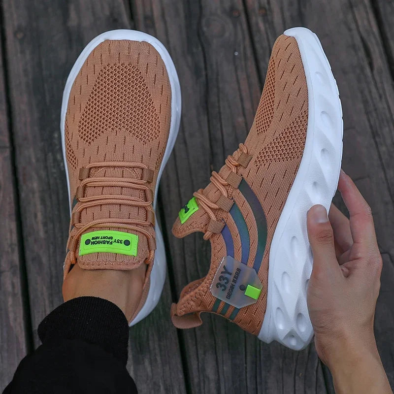 Men's Non Slip Knit Running Sneaker