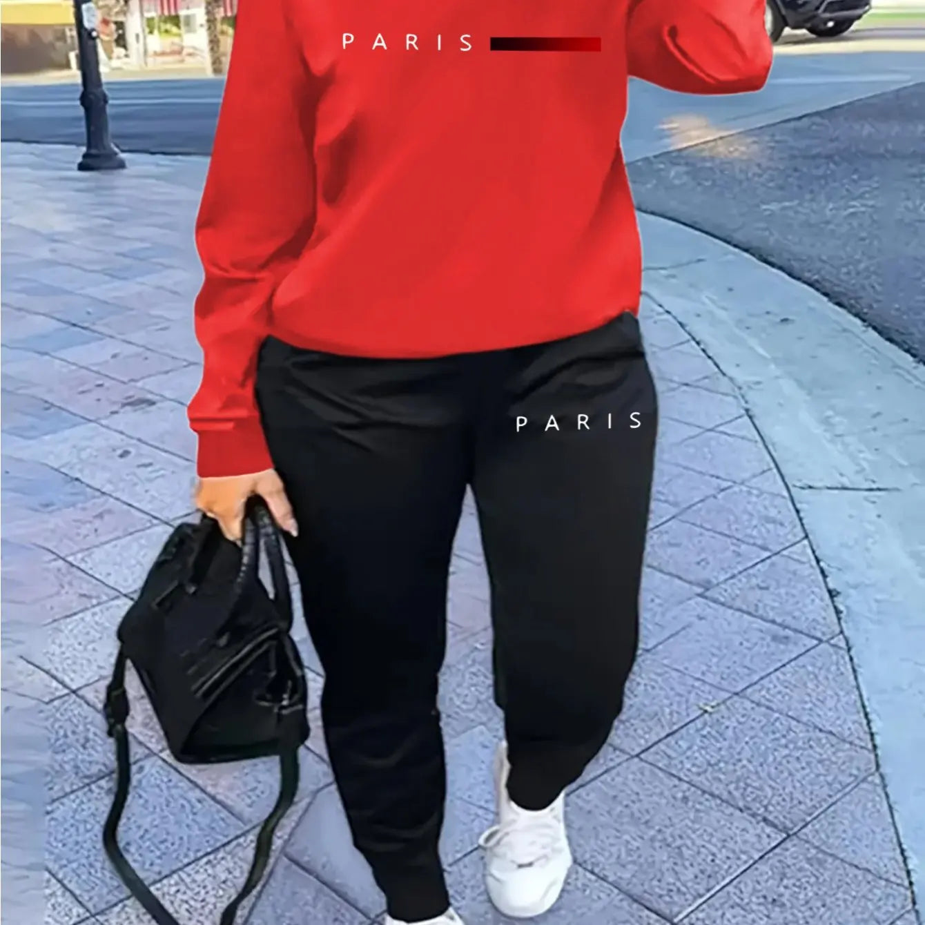 Paris letter Printed  Suit