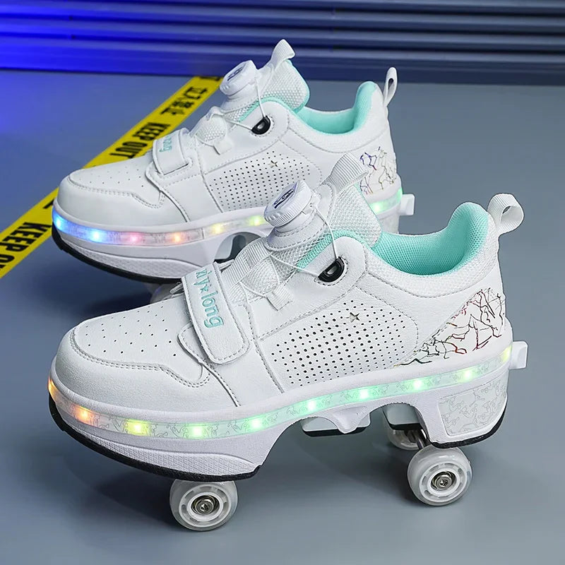 Skating Sneakers With Wheels