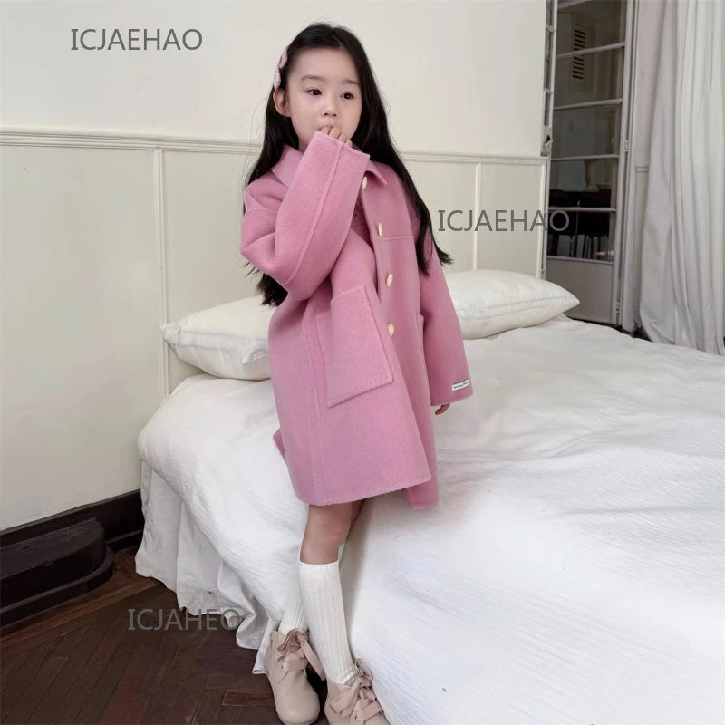 Girl's Peach Pink Coat