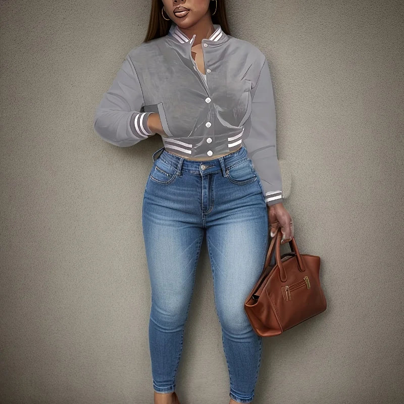 European Single-Breasted Baseball Jacket