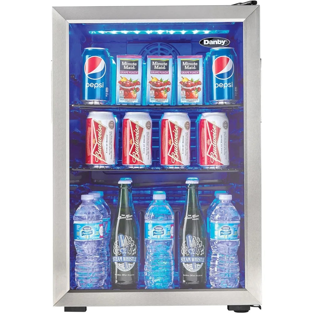 95 Can Beverage Center, 2.6 Cu.Ft Refrigerator fler Perfect for Beer, Pop, Water