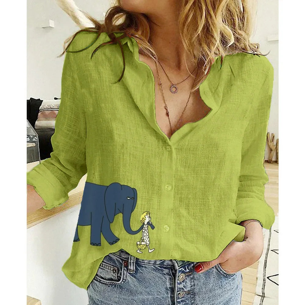 Women Linen Casual Shirt