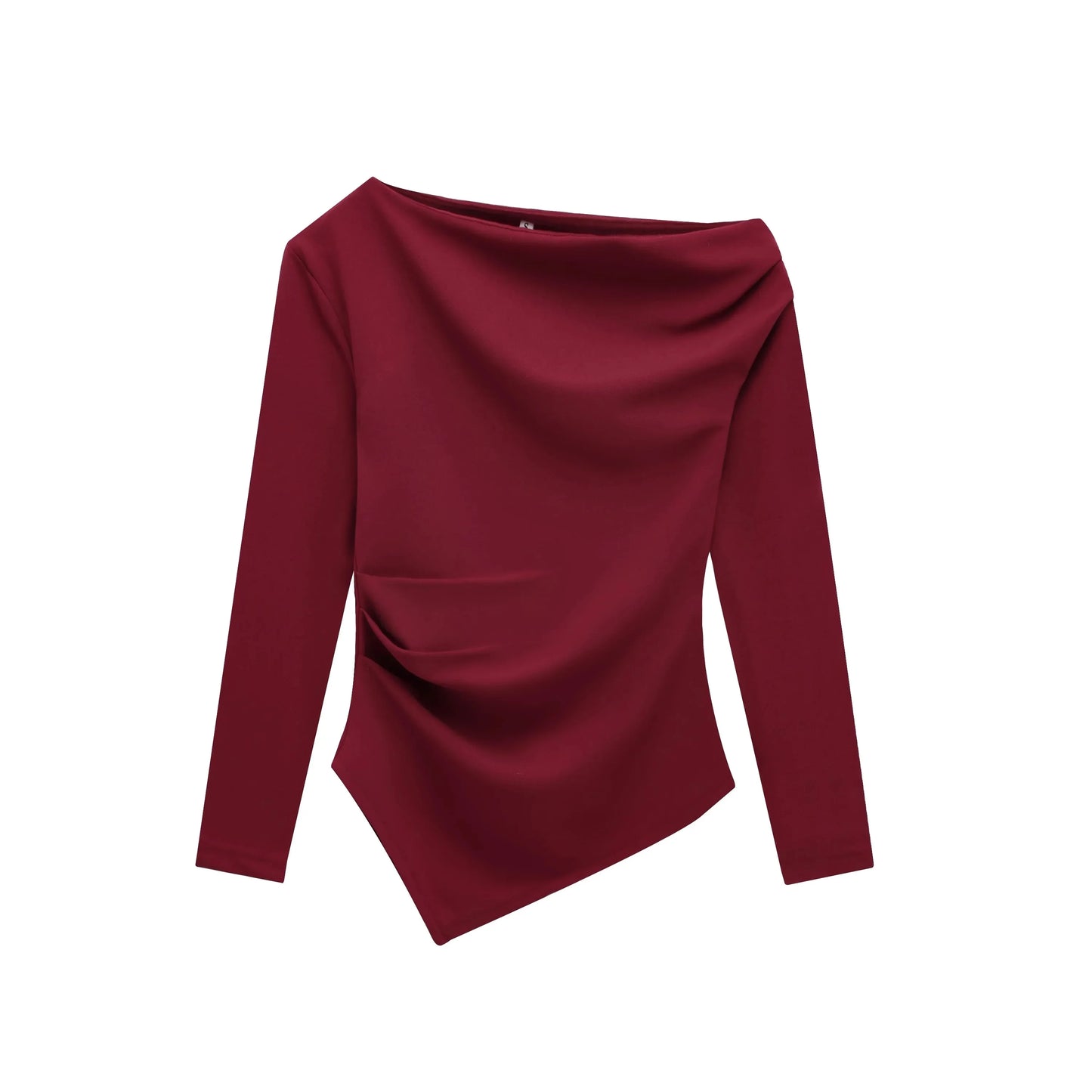 Asymmetrical Solid Long Sleeves Shirt