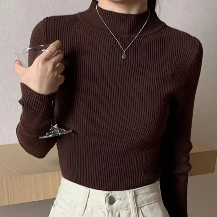 Mock Neck  Sweater