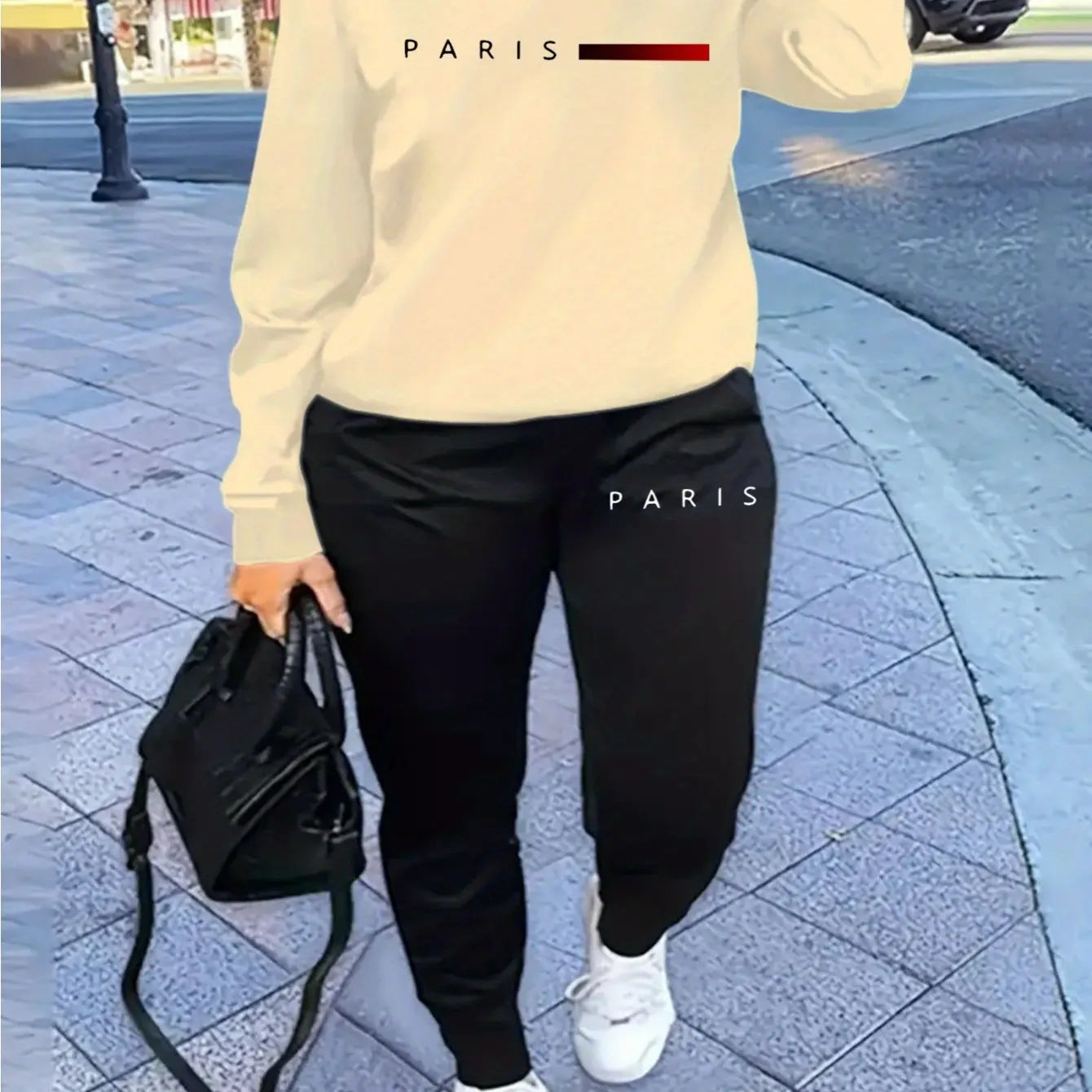 Paris letter Printed  Suit