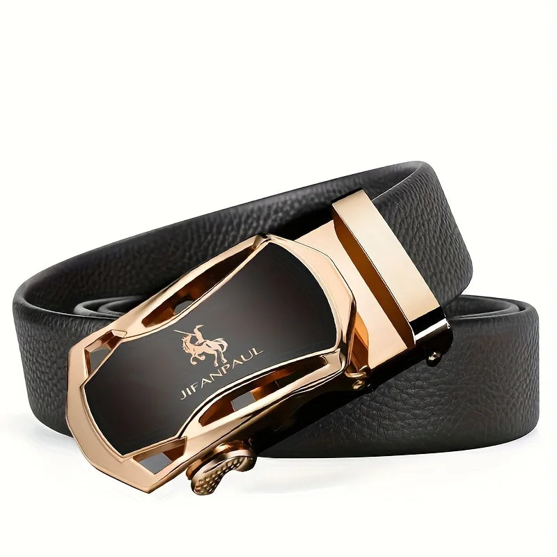 High Quality Leather Luxury Belt Metal  with Automatic Buckle Belt