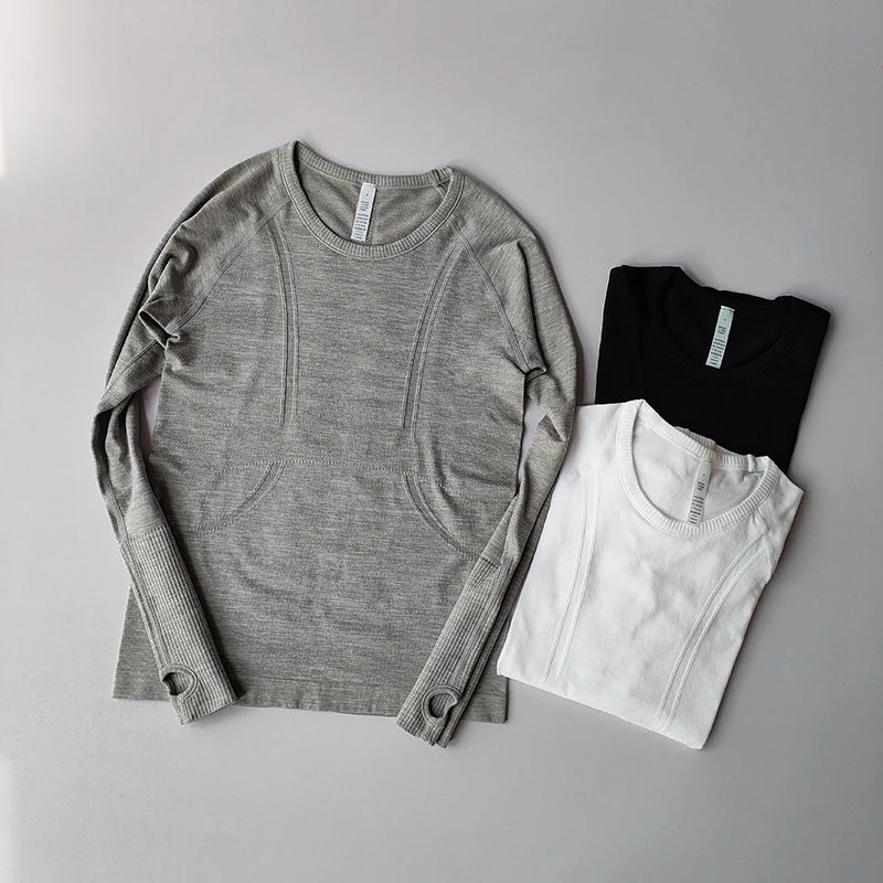 Yoga Round Neck Long Sleeves  Fitness Top