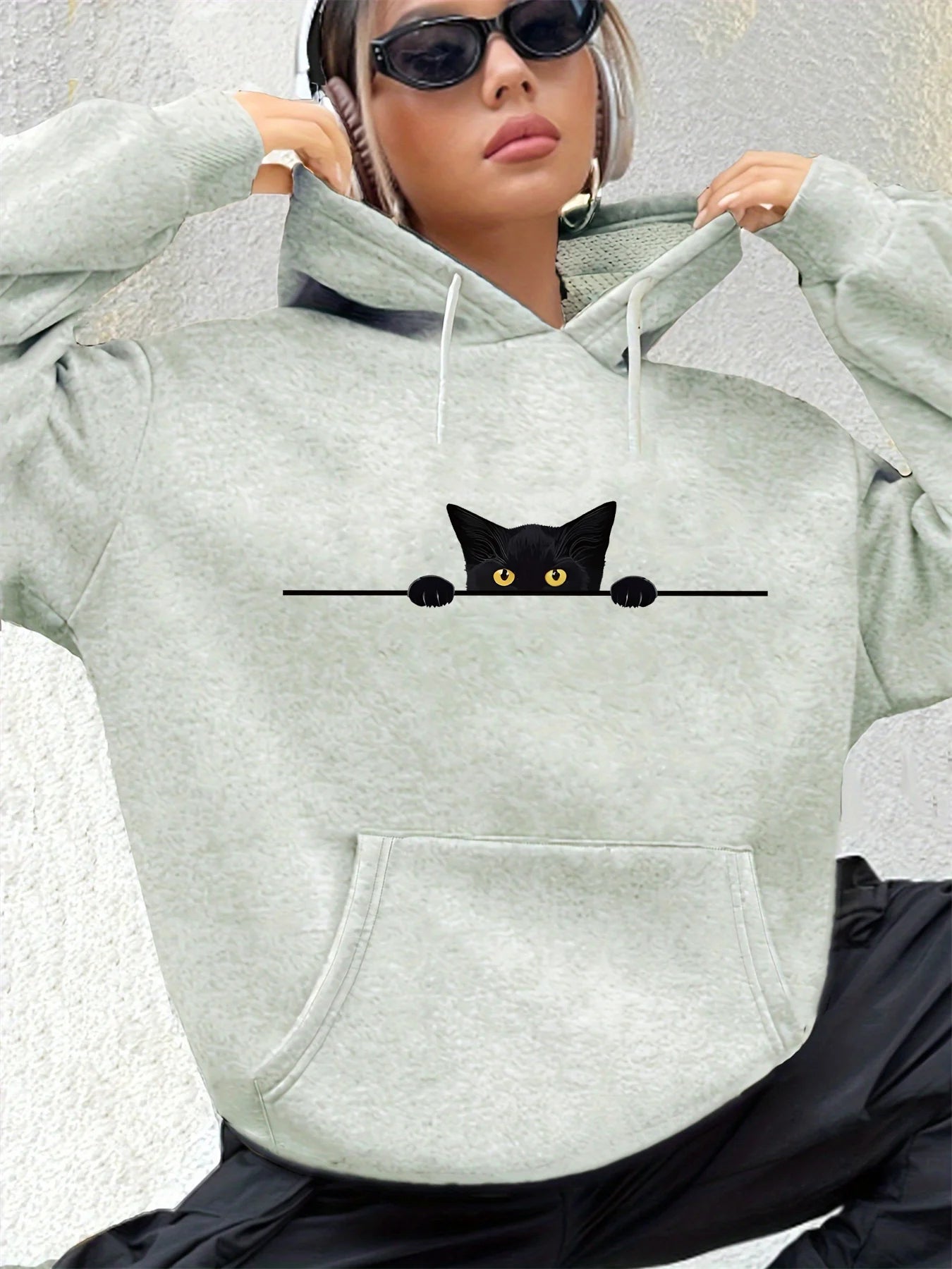 Casual Pattern Printed Long Sleeved Hoodie