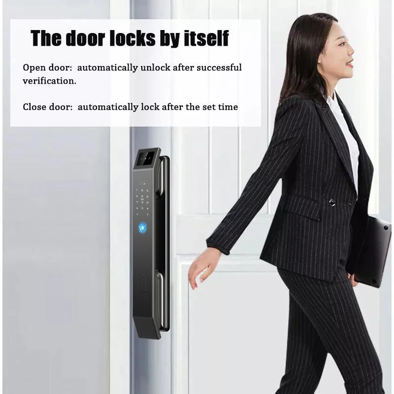 3D Face Recognition Unlock Digital Door Lock With Camera Keyless Electronic Door Lock