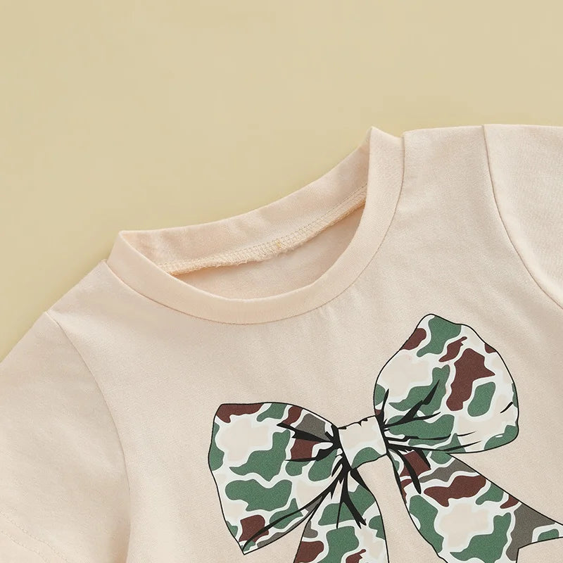 Floral Print Ruffle Short Sleeve 2 Piece Set