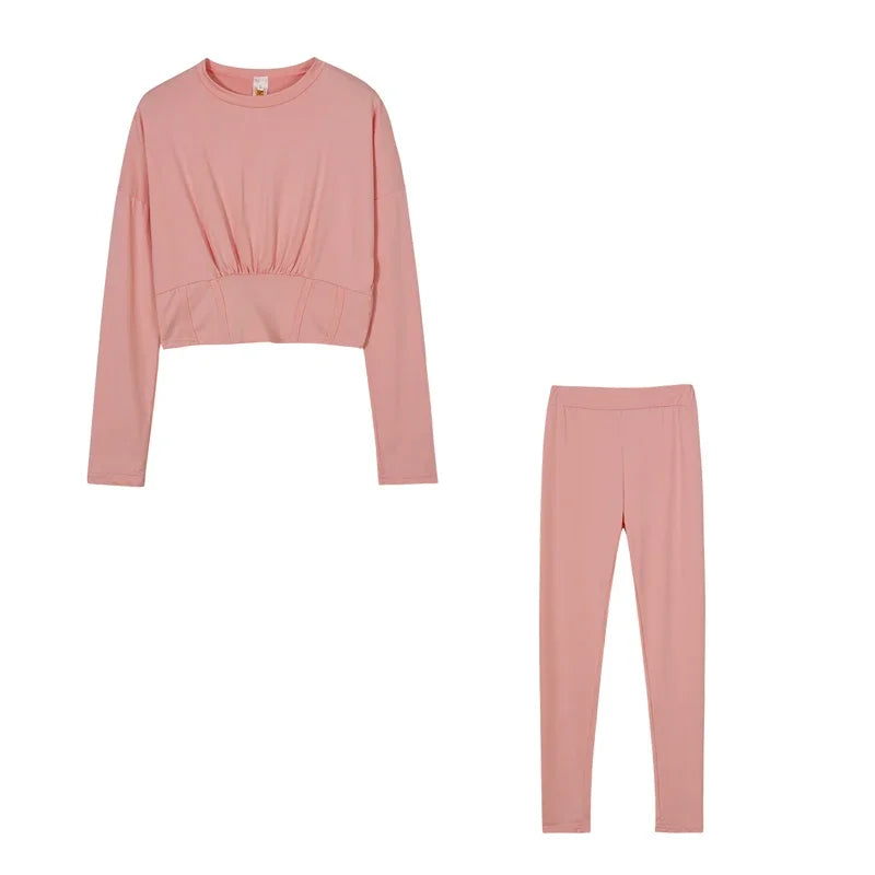 Waist Casual Fitness Two-piece Set