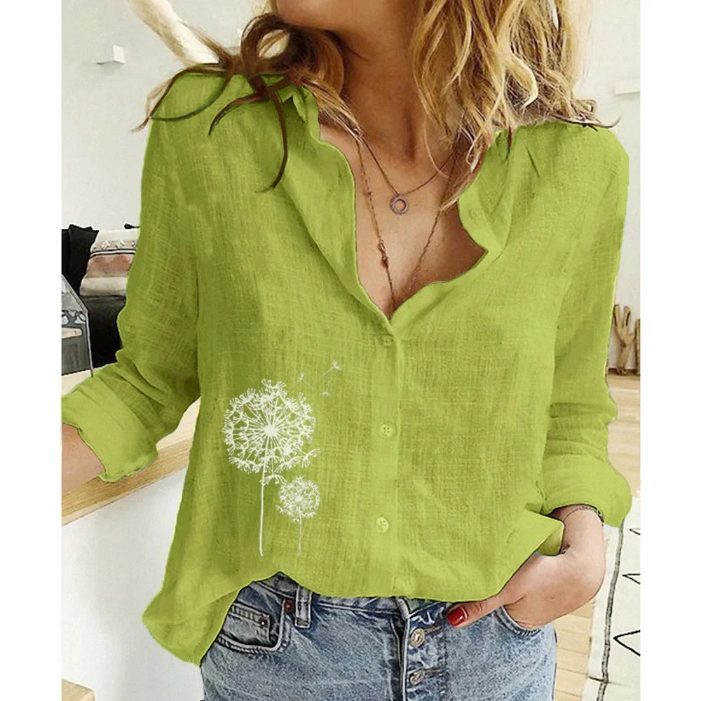 Women Linen Casual Shirt