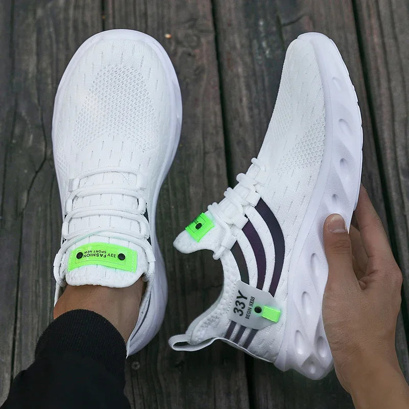 Men's Non Slip Knit Running Sneaker