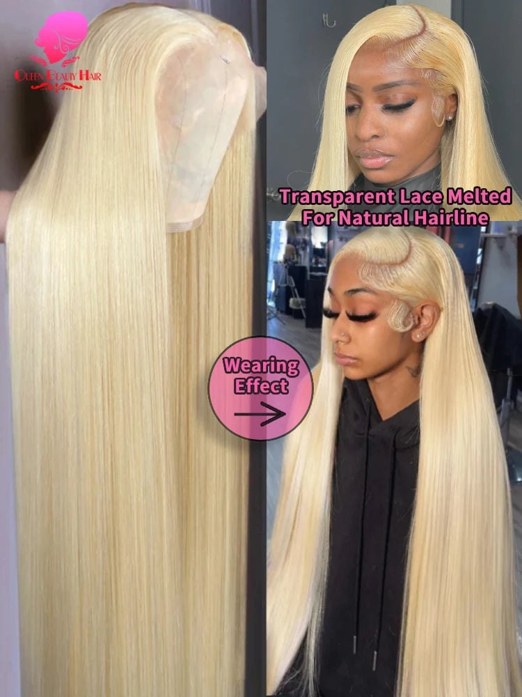 Pre Plucked 613 Blonde Colored Lace Front Wig