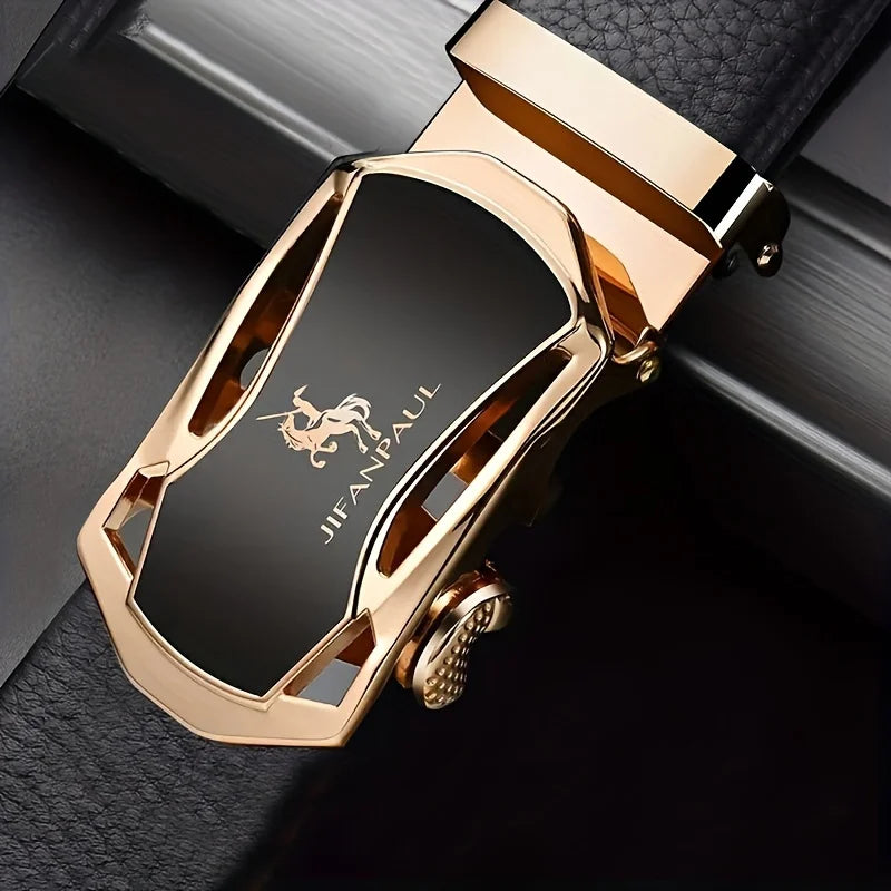 High Quality Leather Luxury Belt Metal  with Automatic Buckle Belt