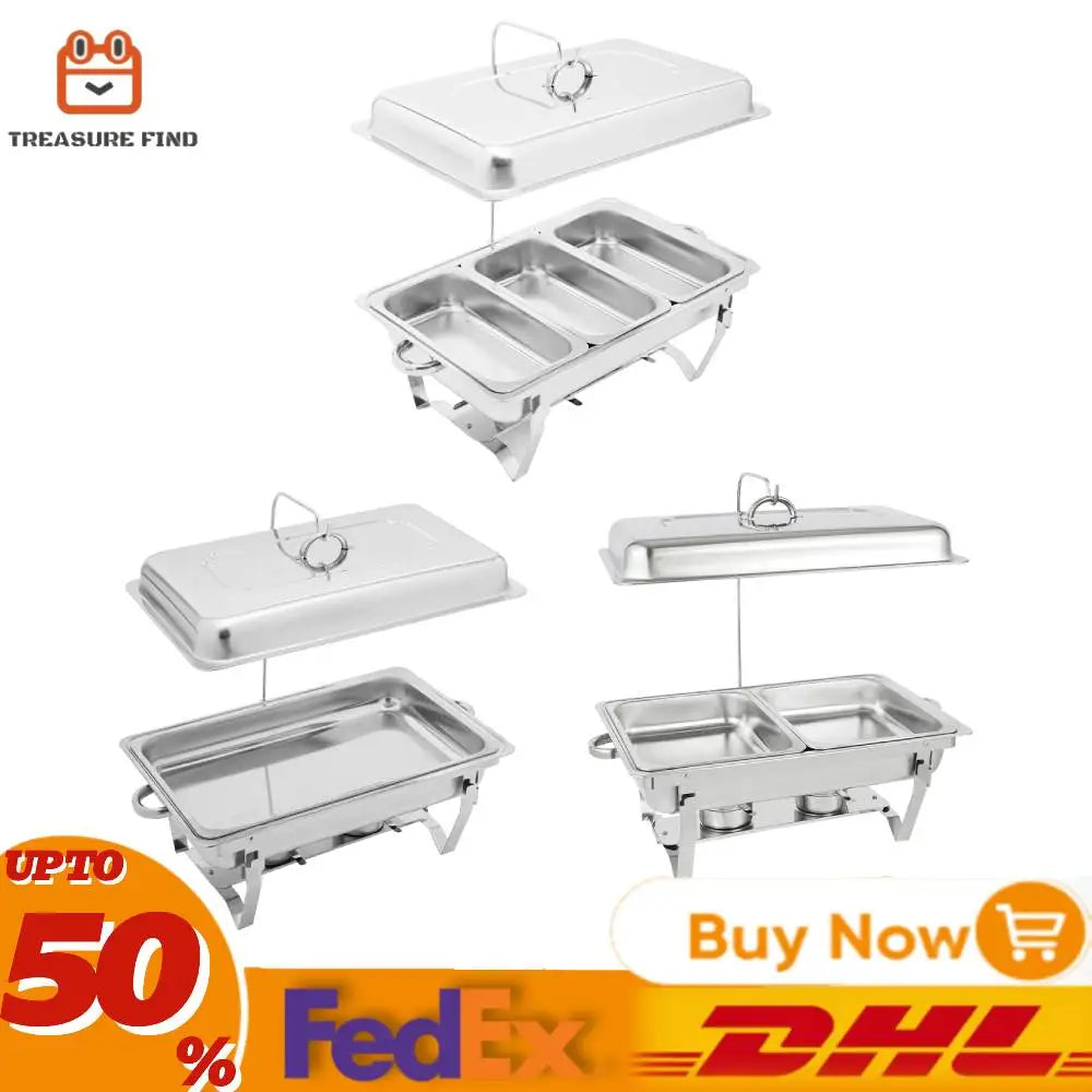3 Tray Chafing Dish -Stainless Steel