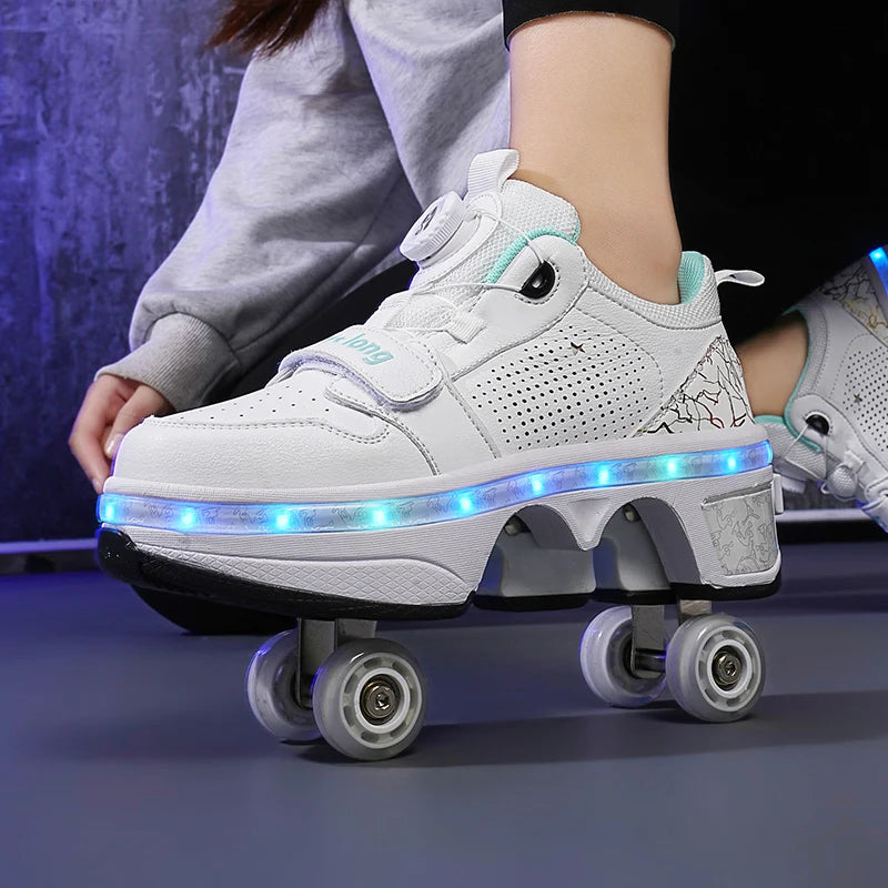Skating Sneakers With Wheels