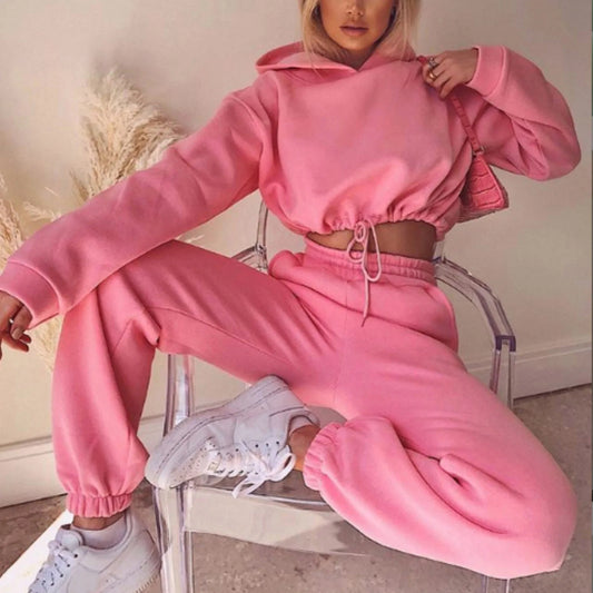 Long-sleeved Sports Casual Two-piece Set